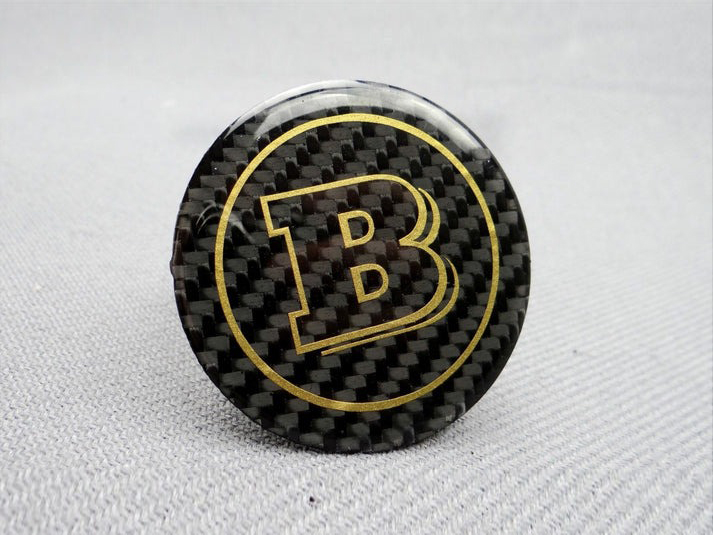 W463 Carbon Fiber Brabus Emblem Yellow Logo Badge 53mm for MercedesG Wagon